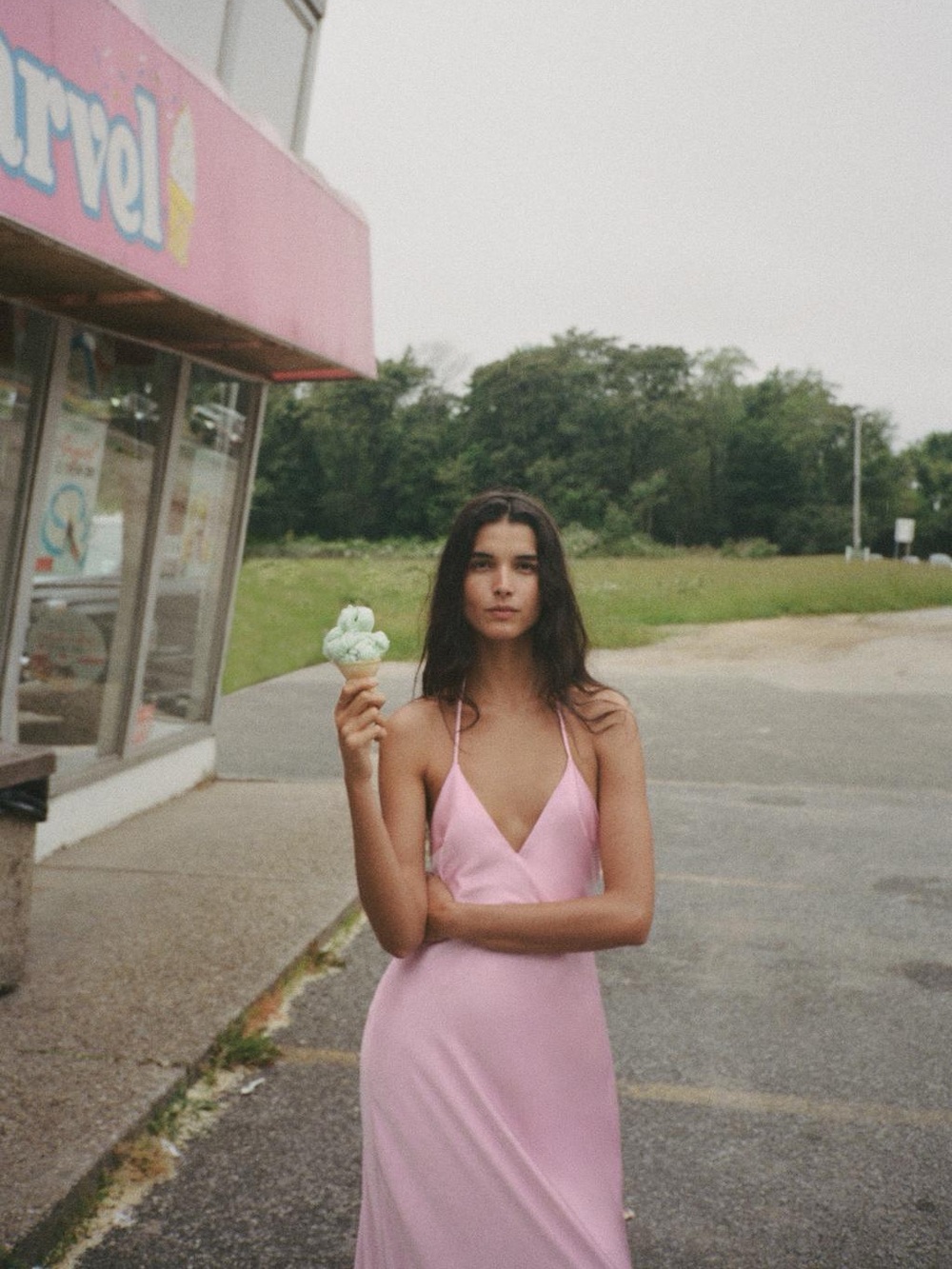 ZARA Pink Satin Effect Bow Back Midi Dress